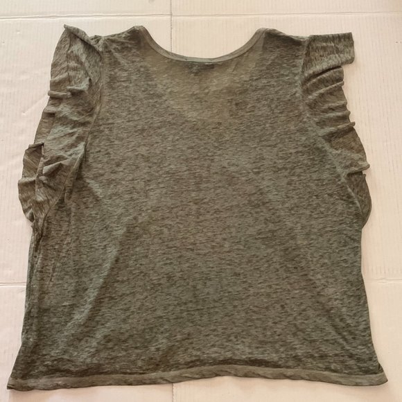 NWT Jessica Simpson Womens Short Sleeve V-Neck Shirt Kalamata Green Size XL - Picture 2 of 7